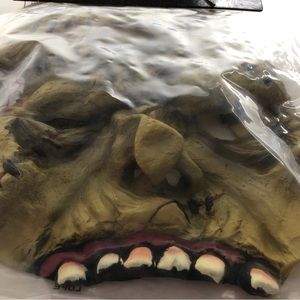 Midnight Creatures Chinless Nightmare scary ugly Halloween mask rubber NIP adult